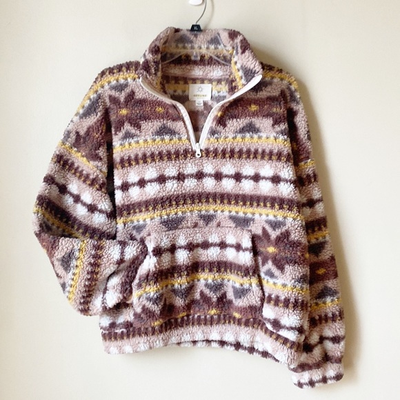 Offline x Aerie | Sherpa Quarter Zip Pullover Size Large - Picture 6 of 8
